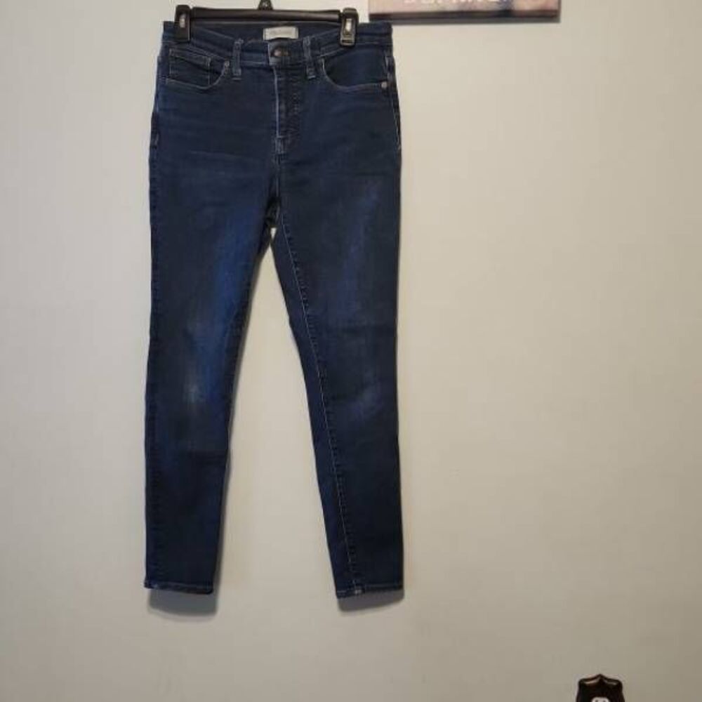 Madewell Dark Wash 9" Mid Rise Skinny Jeans size 29 Stretch